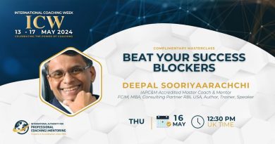 Deepal on “How to Beat your Success Blockers” during the International Coaching Week